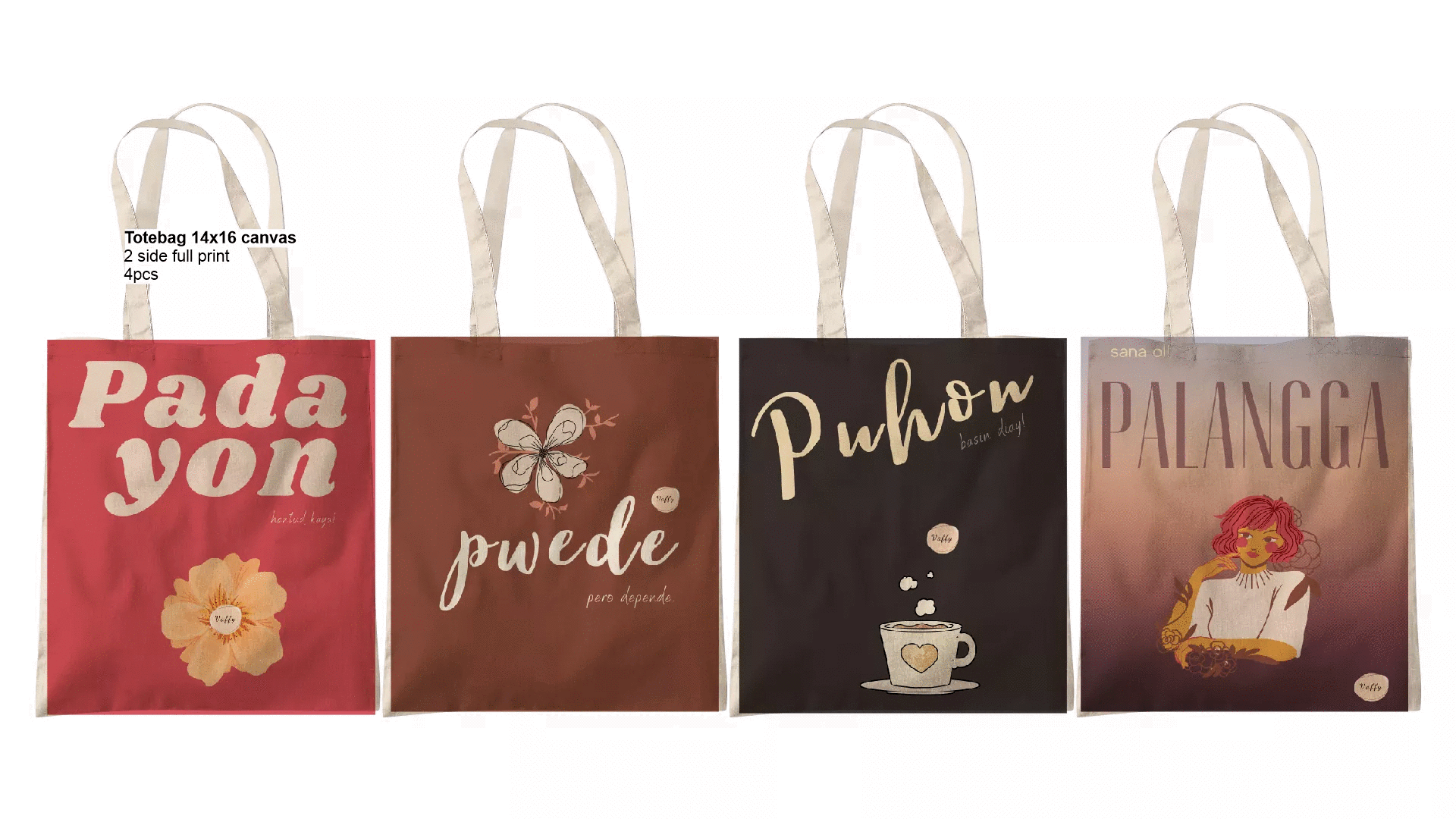 Vaffy Merch (Aesthetic Bags with Hugot Bisaya Quotes) – The First Release